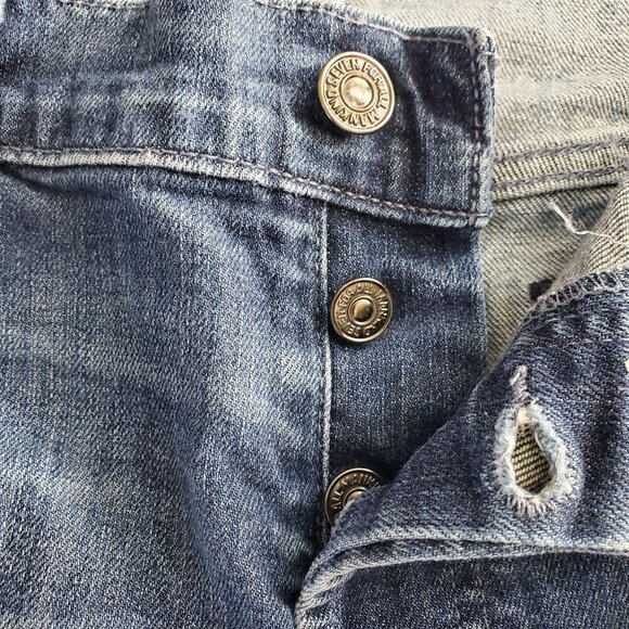 7 For All Mankind Men's Straight Leg Jeans Denim Standard Mid Wash Size 34 (A-1) - Picture 10 of 16